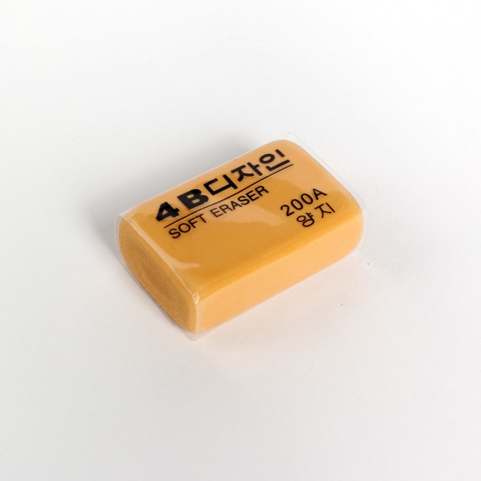 Ластик прямоугольный 4В коричневый средний