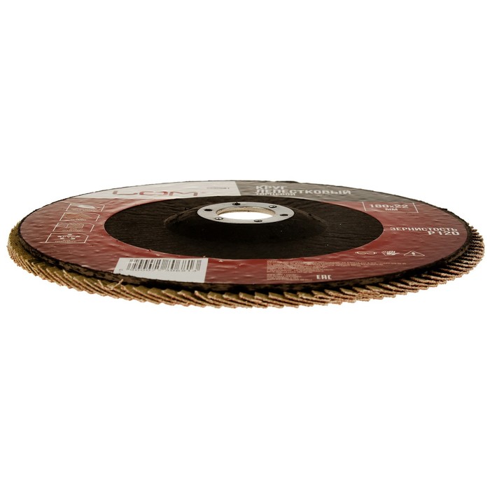 Круг лепестковый торцевой LOM, 180 × 22 мм, Р120