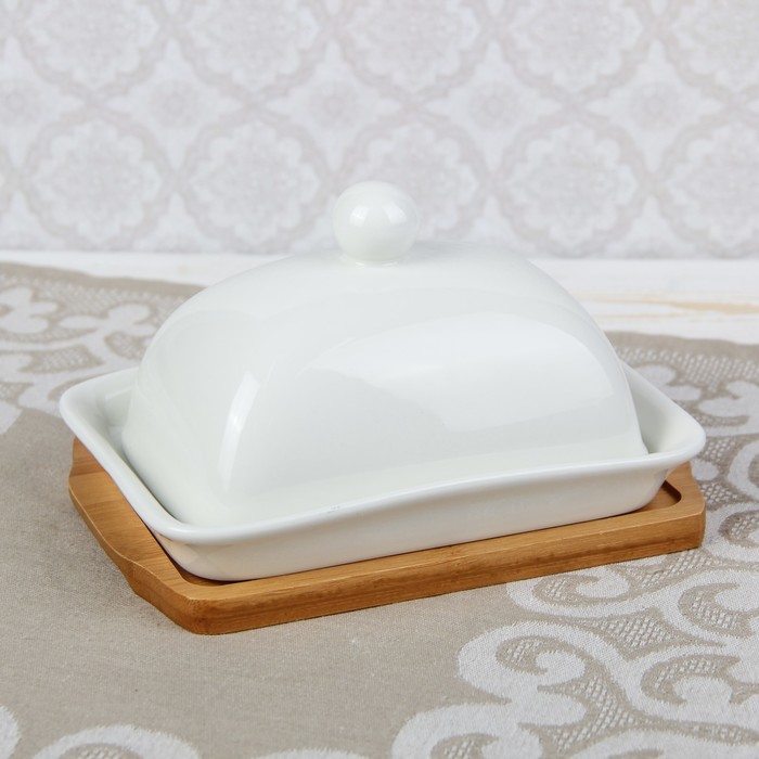 Масленка "Эстет", на деревянной подставке