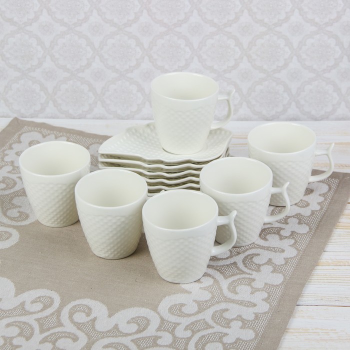 Сервиз чайный "Эталон", 12 предметов: 6 чашек, 6 блюдец