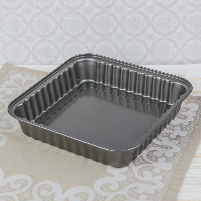 Форма для выпечки с антипригарным покрытием "Волнистый квадрат. Жаклин" 25,5х5 см