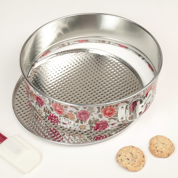 Набор форм для выпечки разъемных 3 шт "Круг. Розарий": 22/24/26,5х7 см