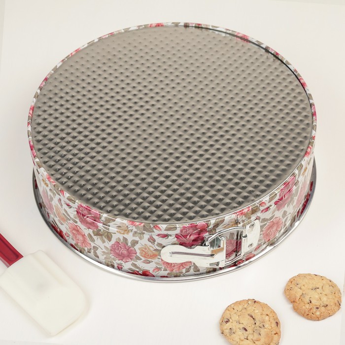 Набор форм для выпечки разъемных 3 шт "Круг. Розарий": 22/24/26,5х7 см