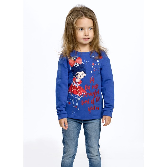 Толстовка для девочки, рост 104 см, цвет ультрамарин