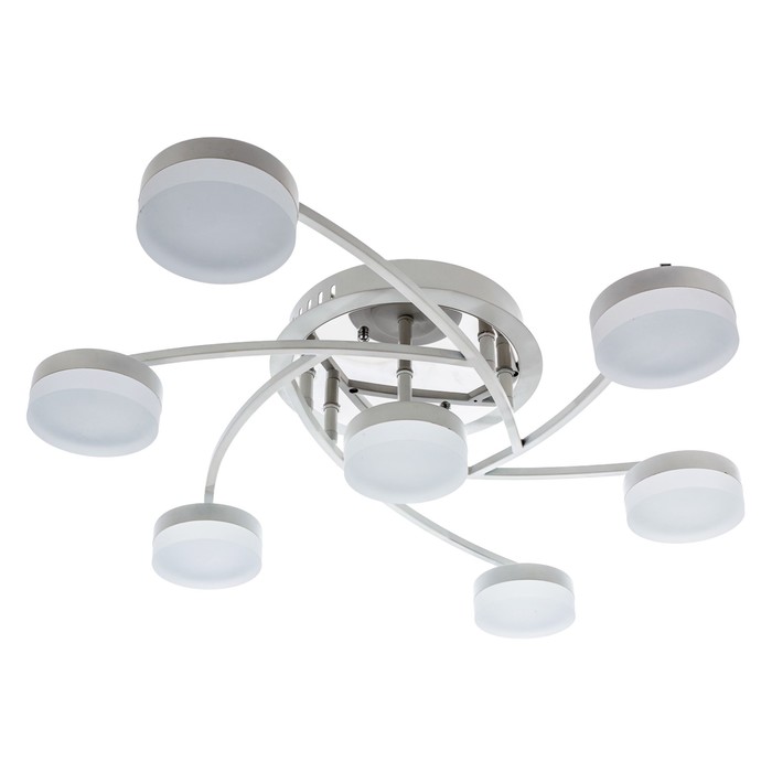 Люстра  "Корне" 7 ламп 28W LED хром-белый 78х65х16 см.