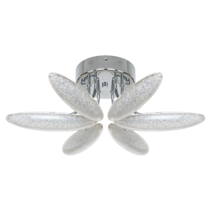 Люстра светодиодная "Эврил" 6 ламп 42W LED хром 49х49х17 см.