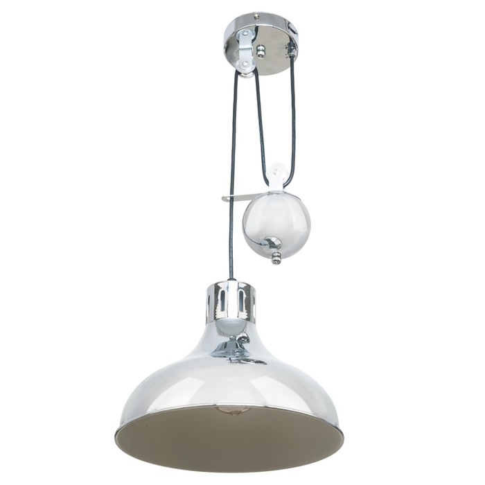 Люстра подвесная  "Лоренза" 1 лампа E27 60W хром 29х29х100 см