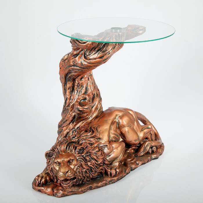 Стол "Лев под деревом" 45х70х65см медь