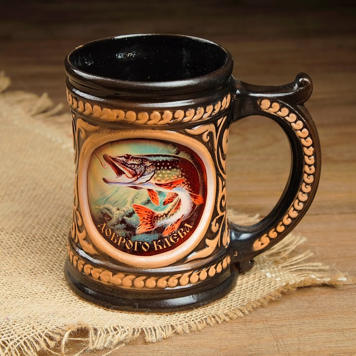 Сувенирная кружка "Рыбалка 2"  0,5л/13,5см