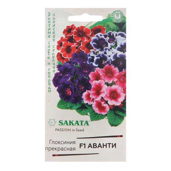 Семена комнатных цветов Глоксиния Аванти Смесь, F1, 4 шт.