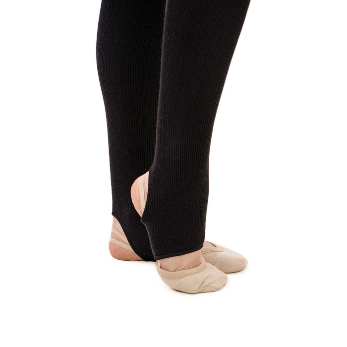 Гетры для танцев №5, без носка и пятки, L= 60 см, цвет чёрный