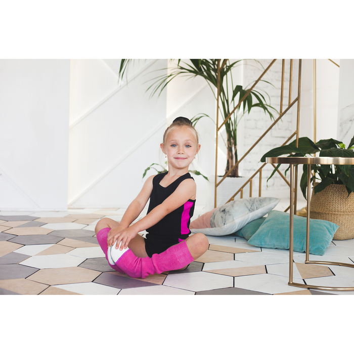 Гетры для танцев №5, без носка и пятки, L= 80 см, цвет фуксия