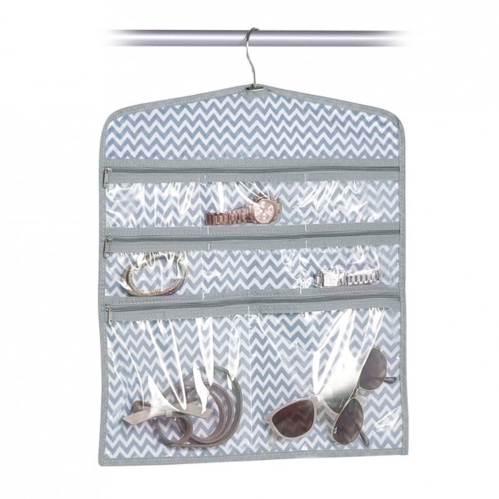 Вешалка для хранение аксессуаров 44х45 см.,  белый/серый, 14629