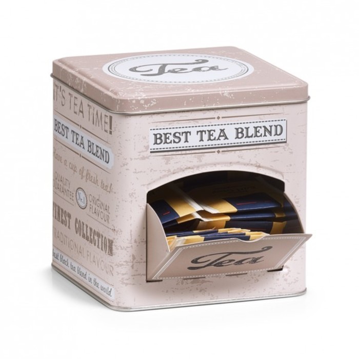 Коробка для чая 13х13х13,6 см., металл, 19160