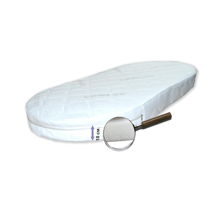 Матрас овальный "Яркий сон", размер 73х123 см, высота 10 см, жаккард