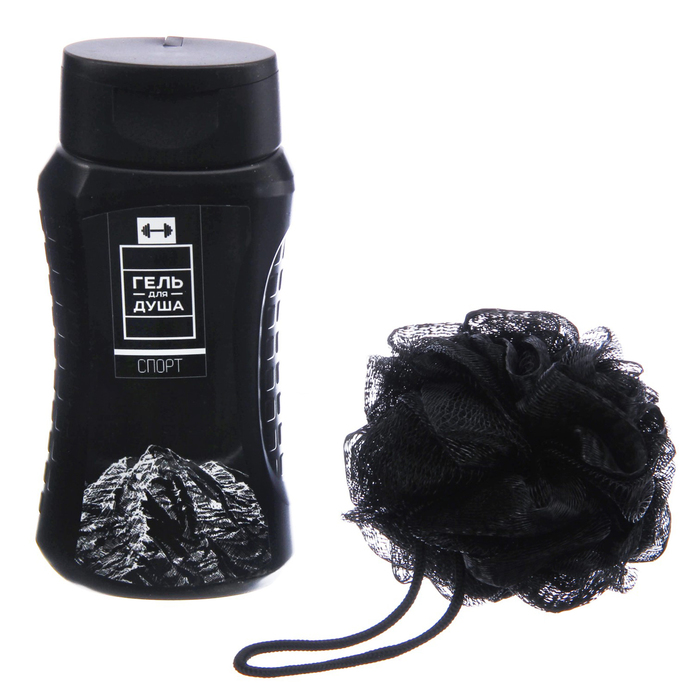 Набор "Достигай высот": гель для душа, мочалка