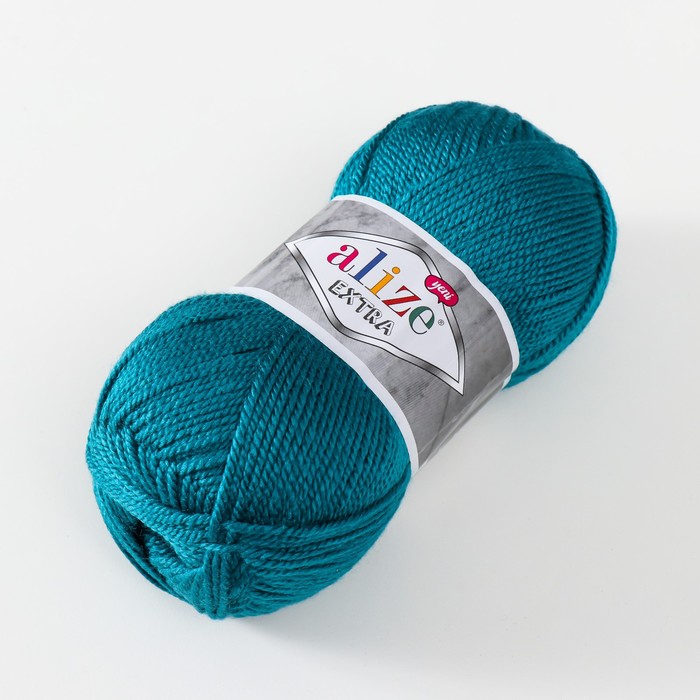 Пряжа "Extra" 10% шерсть, 90% акрил 220м/100гр (212 петроль)