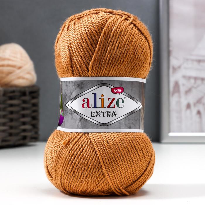 Пряжа "Extra" 10% шерсть, 90% акрил 220м/100гр (369 верблюжий)