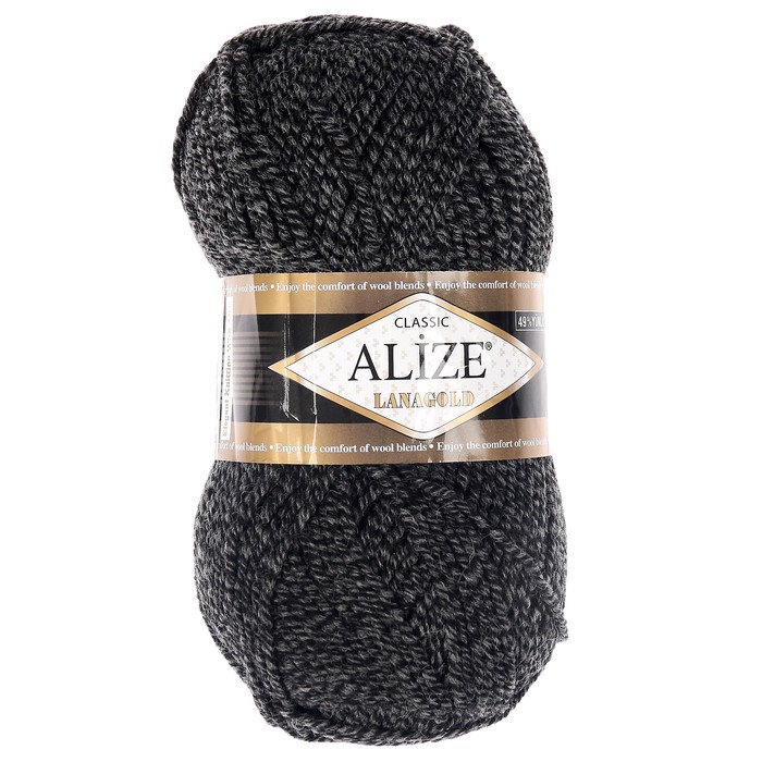 Пряжа "Lanagold" 51% акрил, 49% шерсть 240м/100гр (DUE 600)