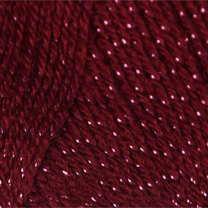 Пряжа "Sal simli" 95% акрил, 5% металлик 460м/100гр (57 бордовый)