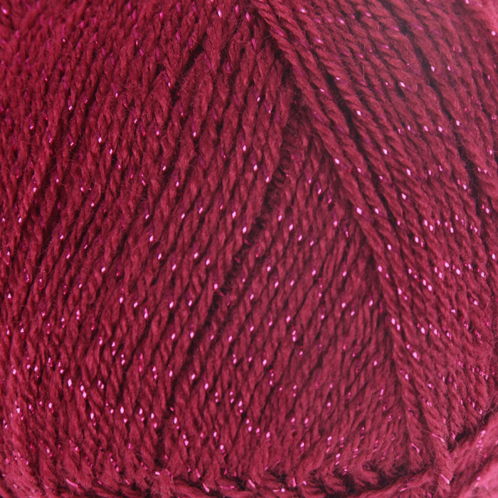 Пряжа "Sal simli" 95% акрил, 5% металлик 460м/100гр (649 рубин)