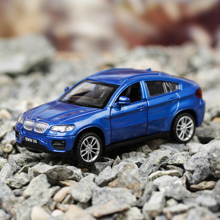Машина металлическая BMW X6, масштаб 1:43, открываются двери, инерция