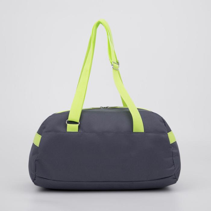 Сумка спортивная на молнии, 1 отдел, наружный карман, цвет серый/зелёный