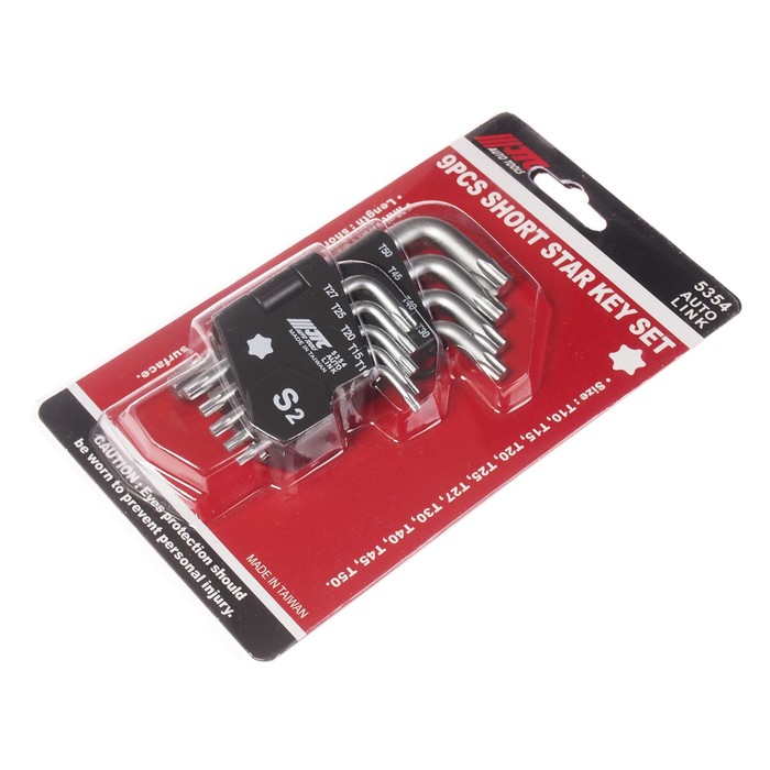 Набор ключей JTC-5354, TORX, Г-образных, сталь S2