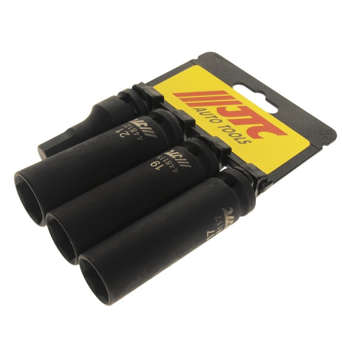 Набор головок торцевых JTC-J404B, ударных, тонкостенных, глубоких, 1/2", 4шт