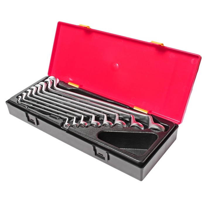 Набор ключей накидных JTC-K6081, изгиб 75°, 8 предметов