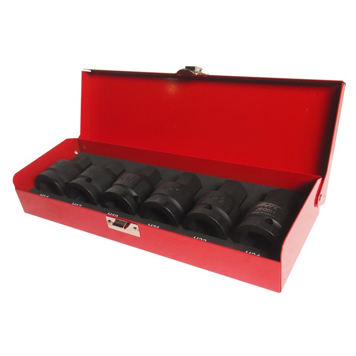 Набор головок торцевых ударных JTC-J606H, HEX 3/4", H14-E24, длина 61мм, 6шт, кейс