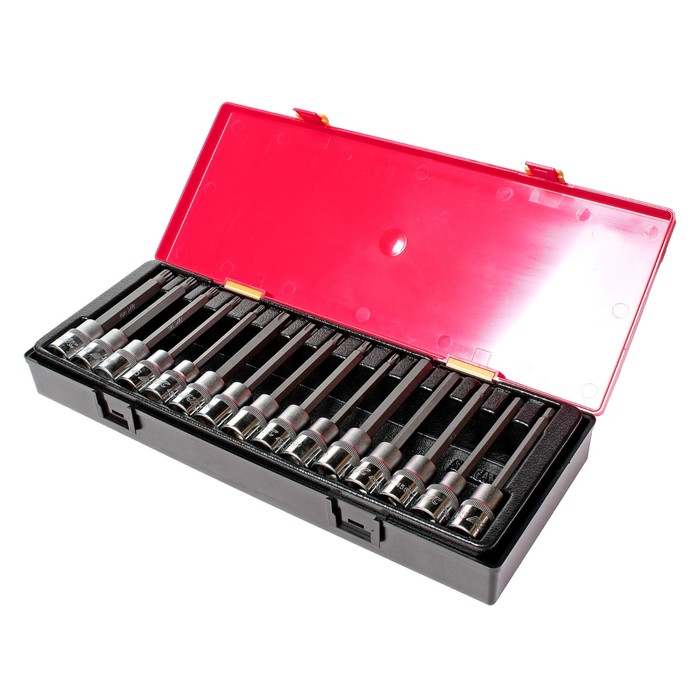 Набор головок торцевых JTC-K4152, TORX, HEX, SPLINE 1/2", 15 шт., кейс