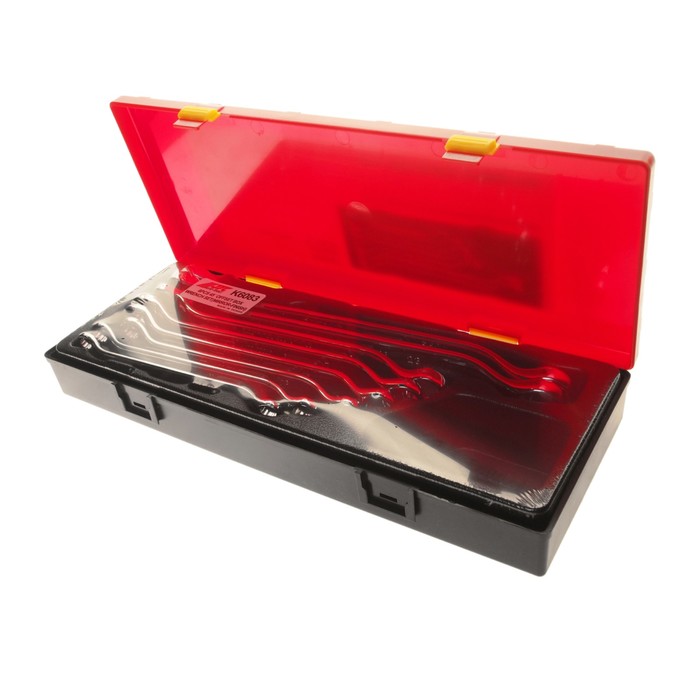 Набор ключей накидных JTC-K6083, изгиб 45°, 8 предметов