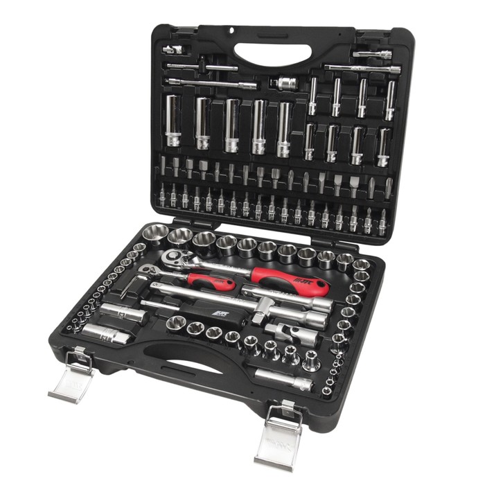 Набор головок торцевых и вставок JTC-S110B-B72, для повр. болтов и гаек, 1/4", 1/2", 110шт