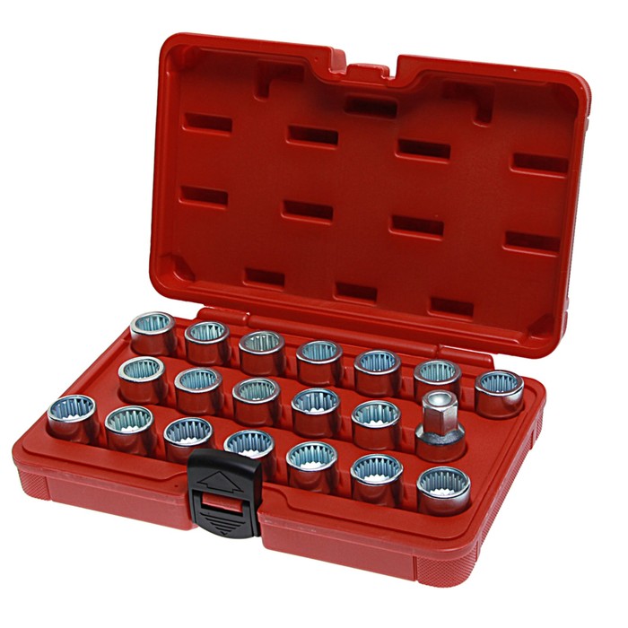 Набор головок для секретных болтов и гаек JTC-4561, VW, AUDI, SEAT, SKODA, PORSCHE