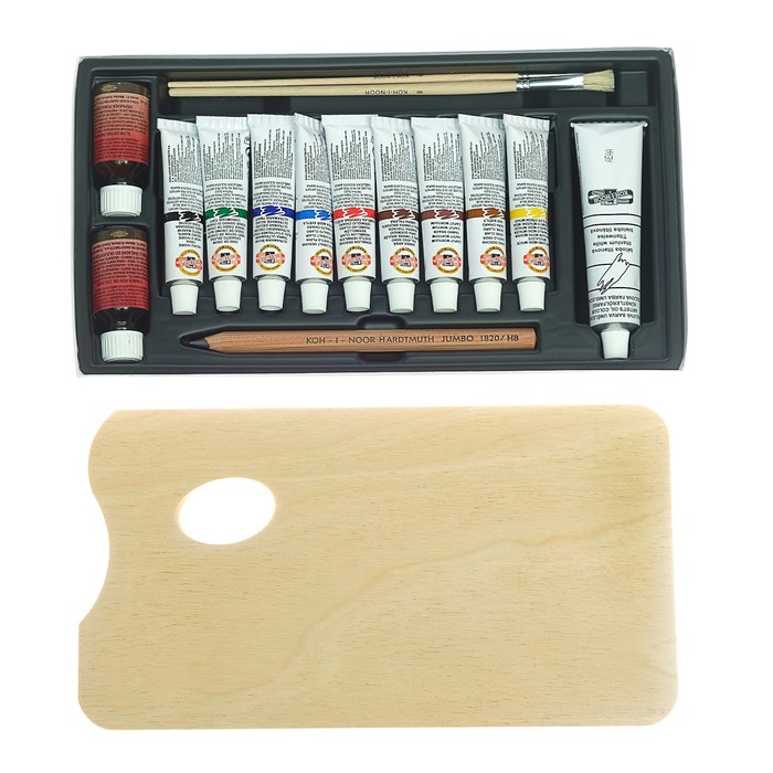 Набор масляных красок 10цв с принадлежностями 161604 K-I-N Classic