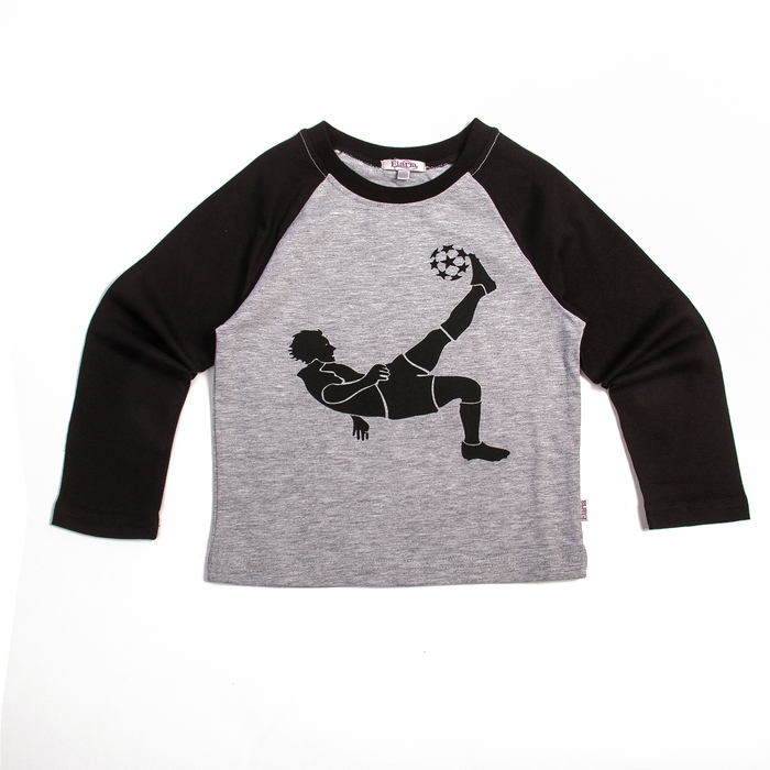 Лонгслив для мальчиков "Футбол", рост 92 см, цвет серый Fwb-13-1_М