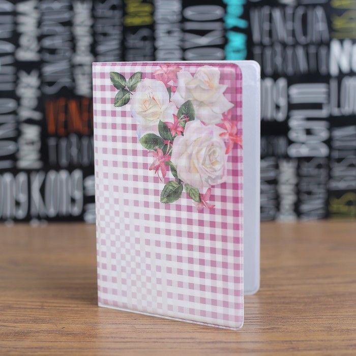 Обложка для паспорта "Фиолетовая клетка"