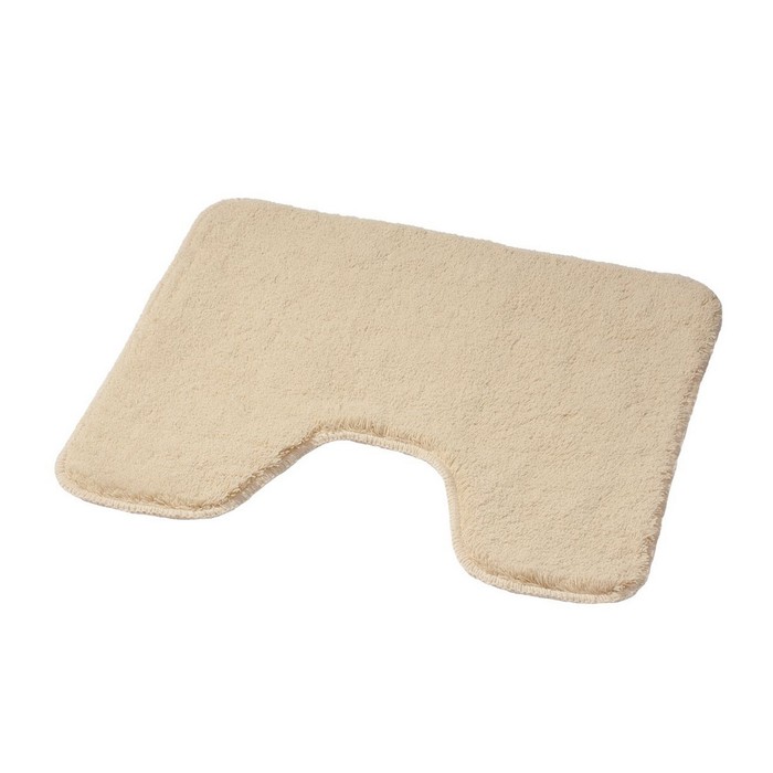 Коврик для ванной комнаты Palma, цвет бежевый/коричневый (с вырезом) 55х49 см