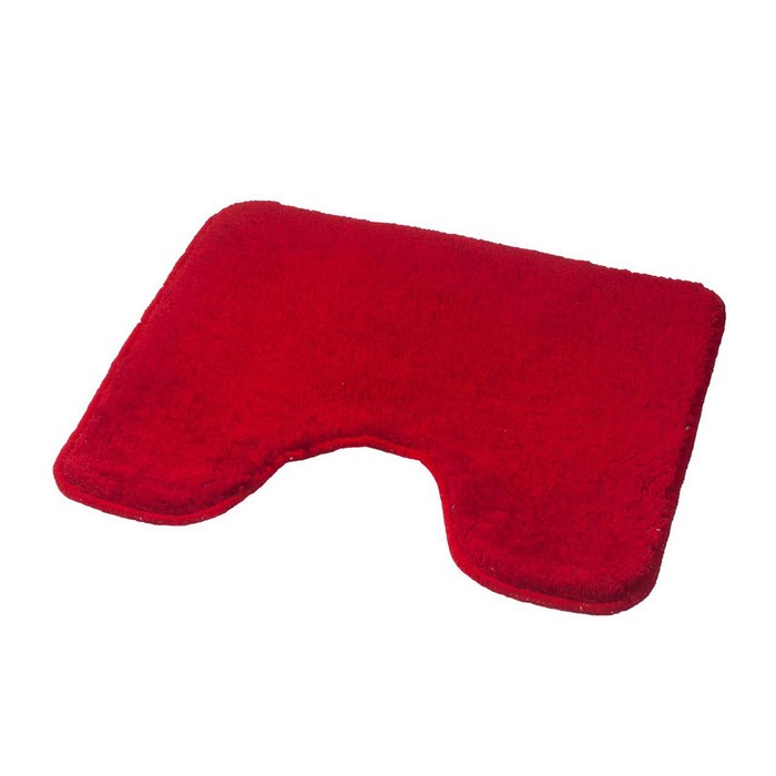 Коврик для ванной комнаты Palma, цвет красный (с вырезом) 55х49 см