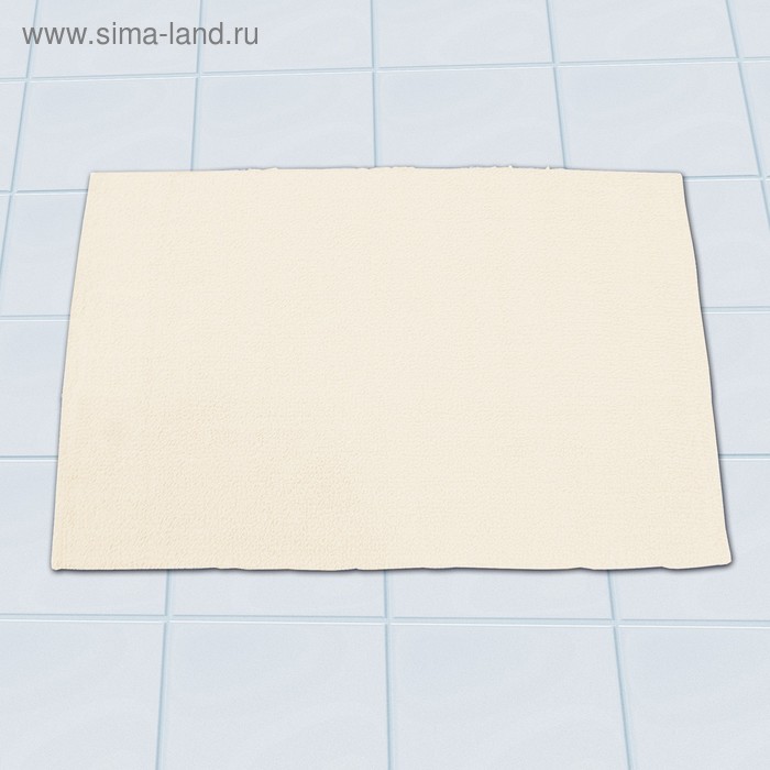 фото Коврик для ванной комнаты solid, цвет бежевый/коричневый 55х85 см ridder
