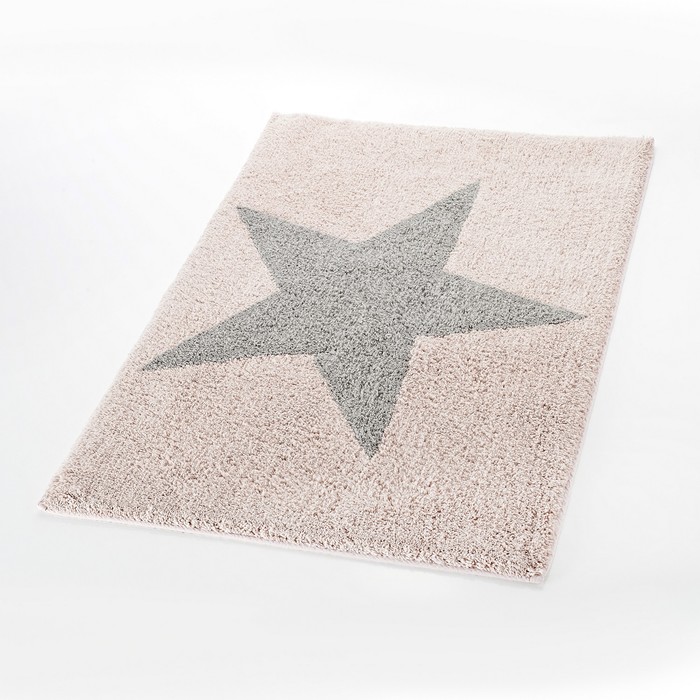 Коврик для ванной комнаты Star, цвет розовый 55х50 см