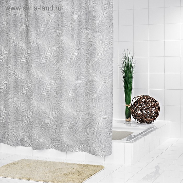 фото Штора для ванной комнаты 3d, цвет серый 180х200 см ridder