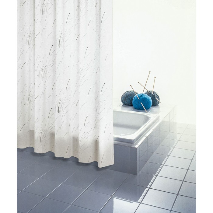 Штора для ванной комнаты Mikadо, цвет бежевый/коричневый 180х200 см