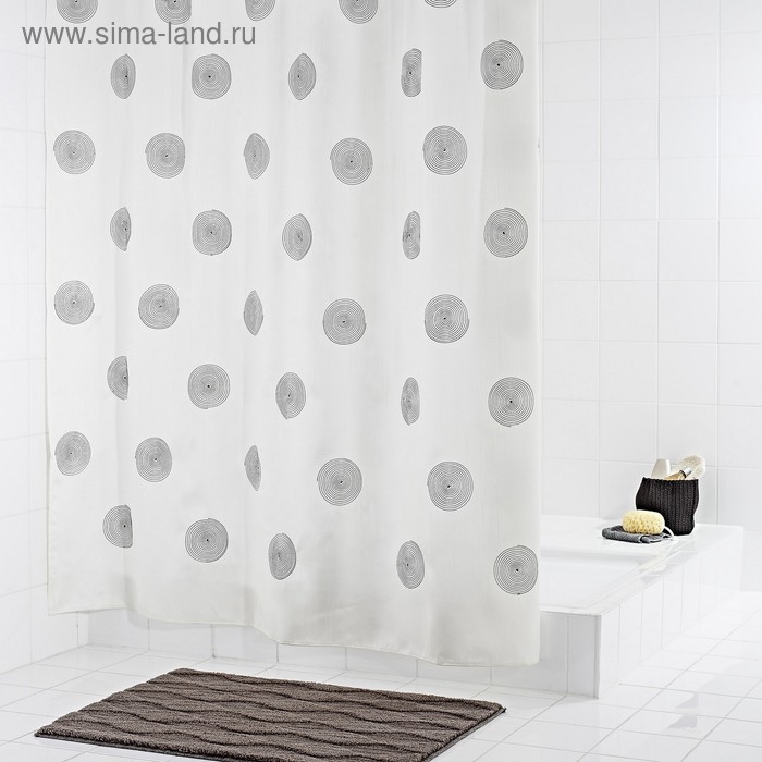 фото Штора для ванной комнаты ali baba, цвет белый 180х200 см ridder