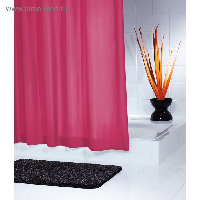 фото Штора для ванной комнаты madison, цвет красный 180х200 см ridder