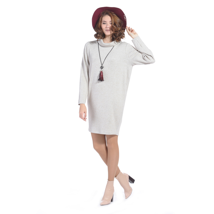 Платье женское 6884 цвет бежевый, размер 50, рост 164