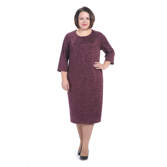 Платье женское 6904 цвет тёмно-бордовый, размер 52, рост 164