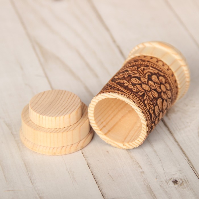 Набор для специй «Цветы», 3 предмета, береста
