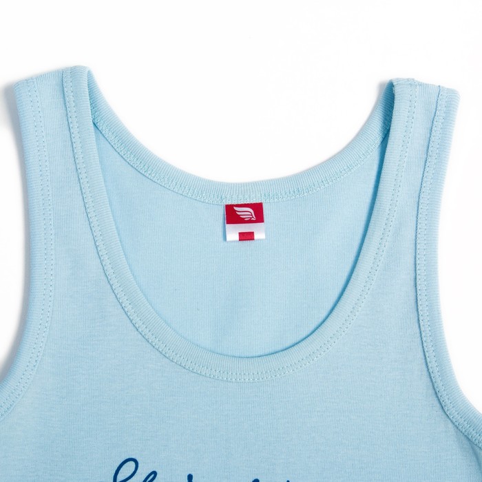 Майка для мальчика, рост 134 см, цвет голубой